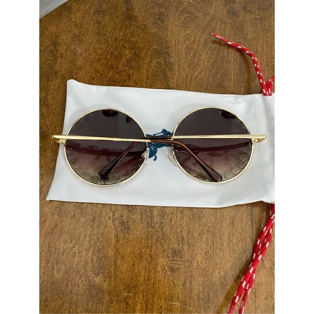 Twenty Twenty Rhinestone Gold Sunglasses UV400